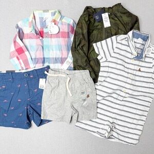 Baby Gap Boys 18-24 months Bundle Shorts‎ Jacket Romper Shirt 5 items NWT